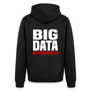 Internet Of Things IOT Programmierer Admin IT - Unisex Premium Bio Zip Hoodie - Schwarz - Hinten - Nico (187cm)