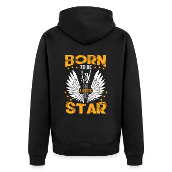 Born To Be A Rock Star Kids Guitariste Rock - Veste à capuche bio Premium Unisexe - noir - Dos - Nico (187cm)