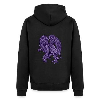 Harpie - Veste à capuche bio Premium Unisexe - noir - Dos - Nico (187cm)