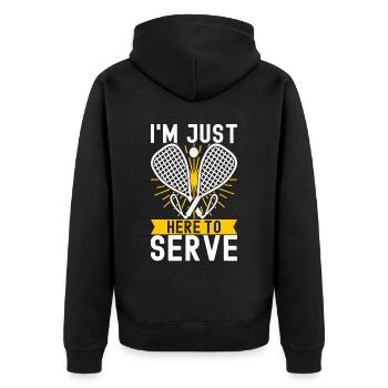 Racquetball Racquetball Player - Unisex Premium Organic Zip Hoodie - black - Back - Nico (187cm)