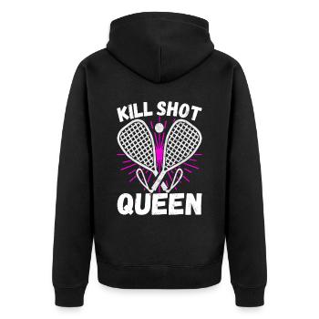 Racquetball Racquetball Player - Unisex Premium Organic Zip Hoodie - black - Back - Nico (187cm)
