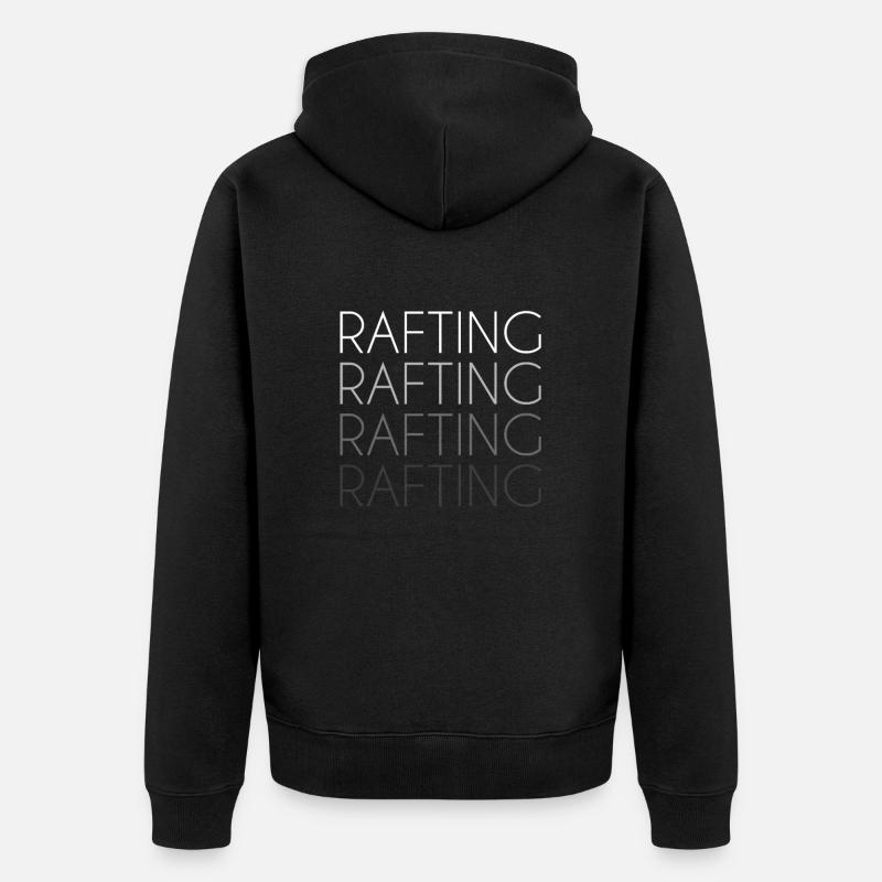 lettrage de rafting - Veste à capuche bio Premium Unisexe - noir