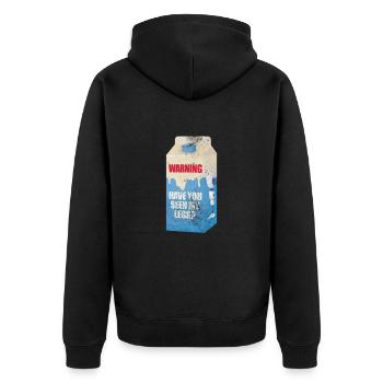 Amputation - Unisex Premium Bio Zip Hoodie - Schwarz - Hinten - Nico (187cm)
