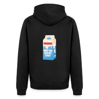 Amputation Amputation Prosthesis Gift - Unisex Premium Organic Zip Hoodie - black - Back - Nico (187cm)