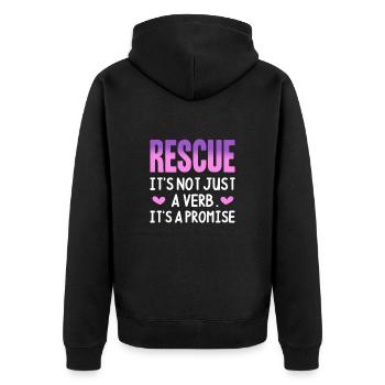 Sauvetage d’animaux - Veste à capuche bio Premium Unisexe - noir - Dos - Nico (187cm)