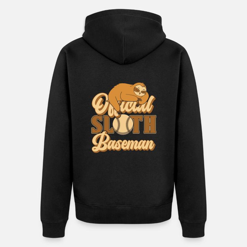 Baseball paresseux - Veste à capuche bio Premium Unisexe - noir