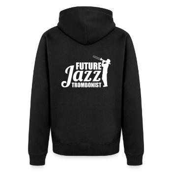 Musique Jazz Musiciens Trombone Jazz - Veste à capuche bio Premium Unisexe - noir - Dos - Nico (187cm)
