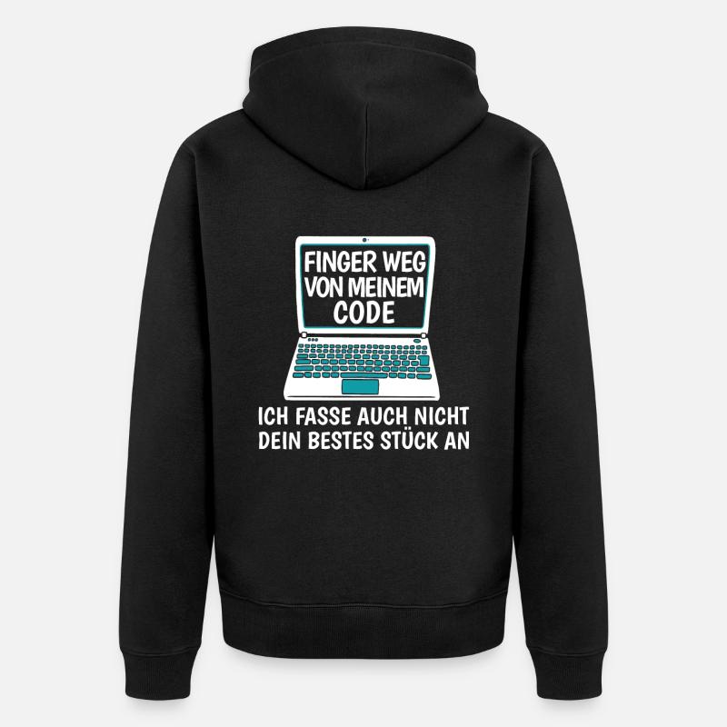 Entwickler Coder Programmierer Lustig - Unisex Premium Bio Zip Hoodie - Schwarz