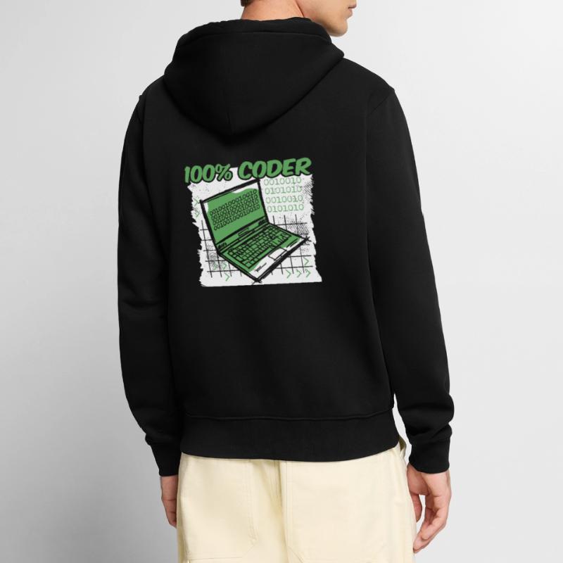 Entwickler Coder Programmierer Unisex Premium Bio Zip Hoodie