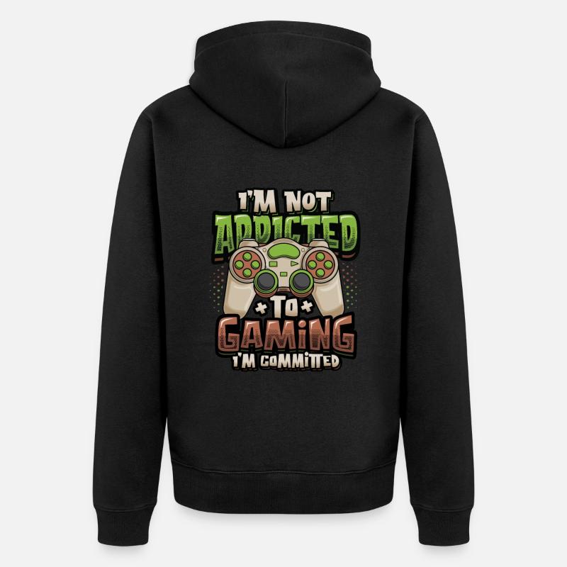 Non sono dipendente dal gioco d'azzardo, sono un giocatore d'azzardo - Felpa con cappuccio ecologica premium unisex - nero