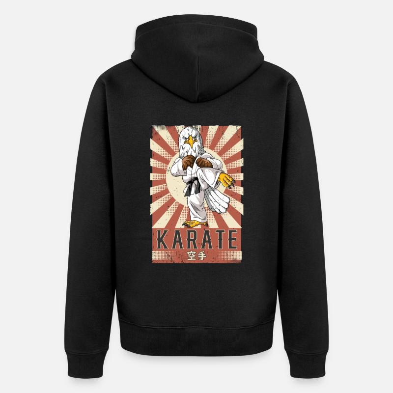 Karaté - Veste à capuche bio Premium Unisexe - noir