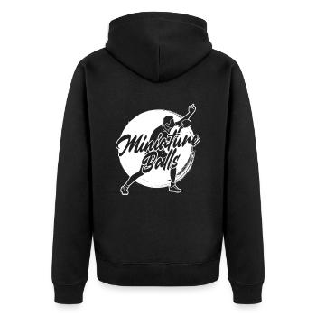 Miniaturbälle - Lustiges Ping Pong - Unisex Premium Bio Zip Hoodie - Schwarz - Hinten - Nico (187cm)
