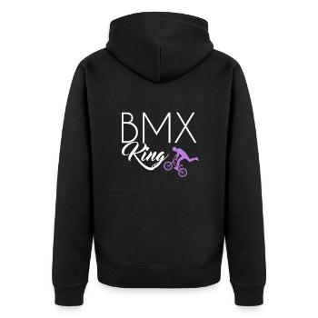 Le roi du BMX - Veste à capuche bio Premium Unisexe - noir - Dos - Nico (187cm)