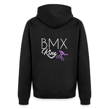 Le roi du BMX - Veste à capuche bio Premium Unisexe - noir - Dos - Nico (187cm)