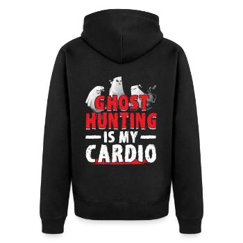 Ghost Hunting Is My Cardio - Ghost Investigator - Unisex Premium Organic Zip Hoodie - black - Back - Nico (187cm)