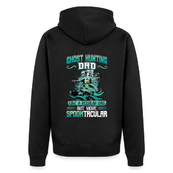 Papa chasseur de fantômes - Enquête paranormale - Veste à capuche bio Premium Unisexe - noir - Dos - Nico (187cm)