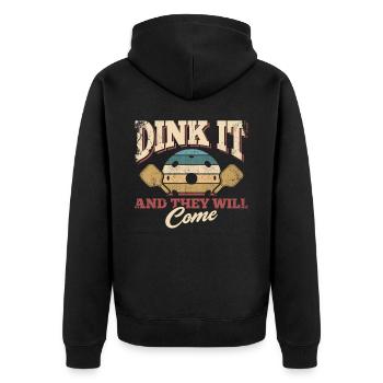 Das Leben Ist Erstaunlich, Pickleball Macht Es - Unisex Premium Bio Zip Hoodie - Schwarz - Hinten - Nico (187cm)