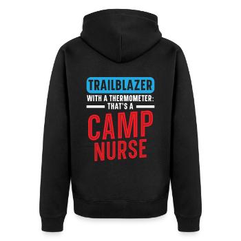 Camp Nurse Camping Nursing Registered Nurse Camper - Veste à capuche bio Premium Unisexe - noir - Dos - Nico (187cm)