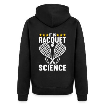 Racquetball Racquetball Player - Unisex Premium Organic Zip Hoodie - black - Back - Nico (187cm)