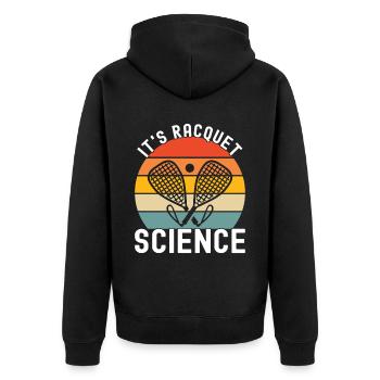 Racquetball Racquetball Player - Unisex Premium Organic Zip Hoodie - black - Back - Nico (187cm)