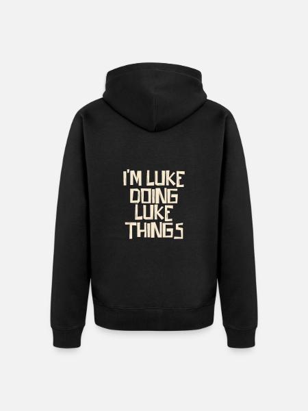 I'm Luke doing Luke things - Unisex Premium Organic Zip Hoodie - black