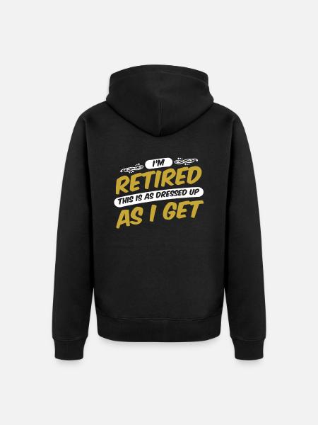 Pensioner Pension Funny - Unisex Premium Organic Zip Hoodie - black