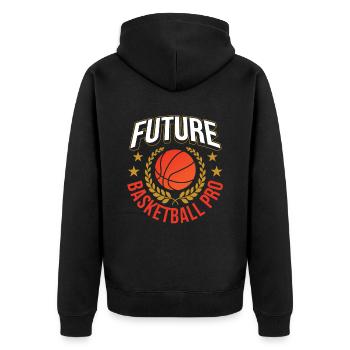 Future Basketball Professional Basketball Player - Unisex Premium Organic Zip Hoodie - black - Back - Nico (187cm)