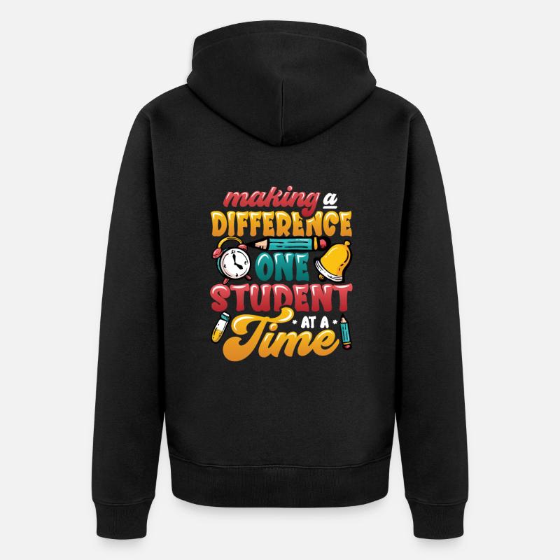 Faire la différence - Veste à capuche bio Premium Unisexe - noir