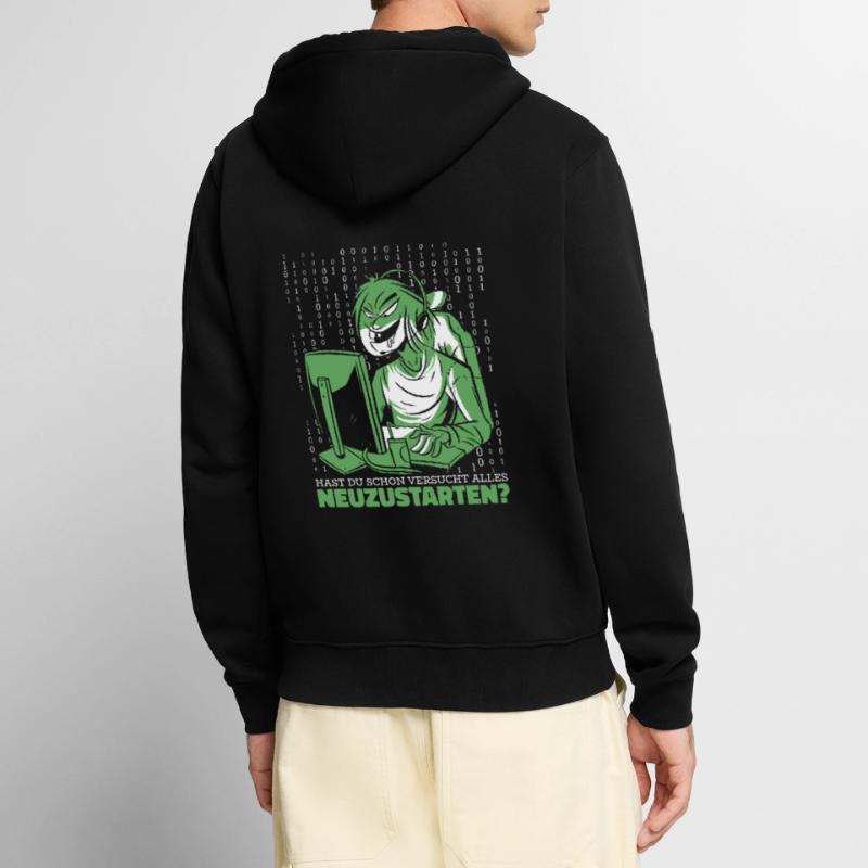 Entwickler Coder Programmierer Computer Unisex Premium Bio Zip Hoodie