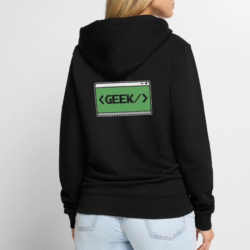 Developer Coder Programmer Geek Unisex Premium Organic Zip Hoodie