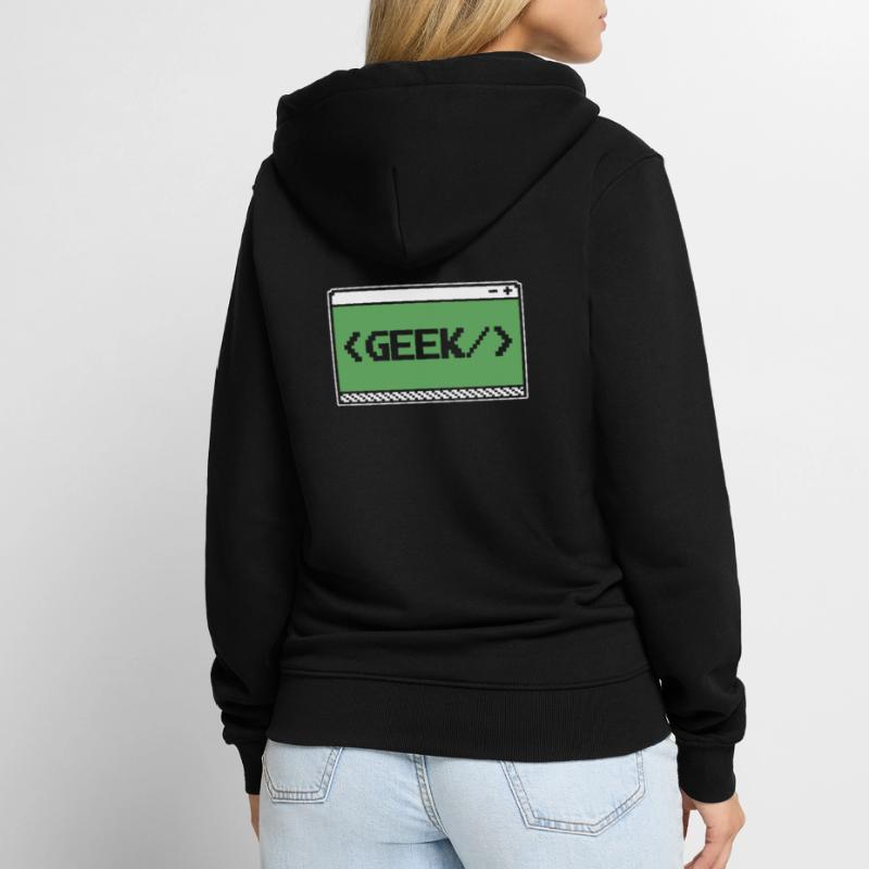 Développeur Coder Programmeur Geek Veste à capuche bio Premium Unisexe