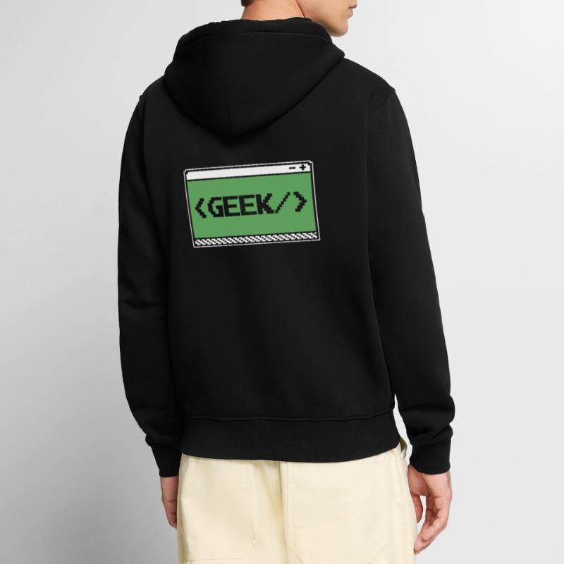 Développeur Coder Programmeur Geek Veste à capuche bio Premium Unisexe