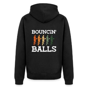 Bouncin' Balls - Lustiger Pickleball - Veste à capuche bio Premium Unisexe - noir - Dos - Nico (187cm)