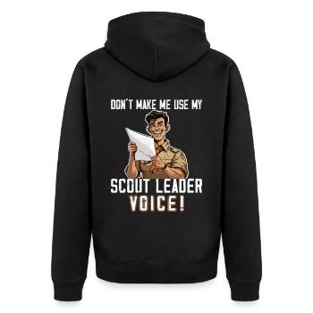 Camping Scoutmaster - Drôle de chef scout - Veste à capuche bio Premium Unisexe - noir - Dos - Nico (187cm)