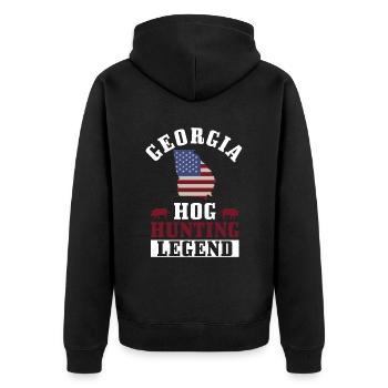 Schweinejagd Georgia Design Für - Veste à capuche bio Premium Unisexe - noir - Dos - Nico (187cm)