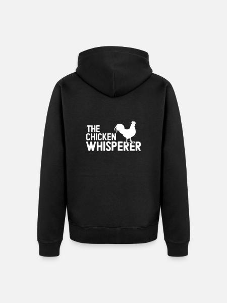 Hühnerbauer Hühnerflüsterer Bauernhoftier - Unisex Premium Bio Zip Hoodie - Schwarz