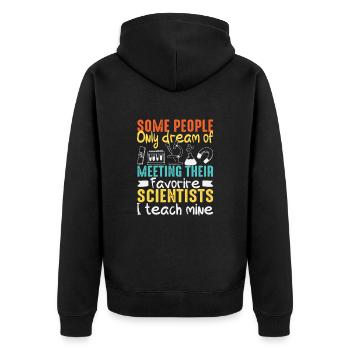 Amoureux des sciences Chimie Biologie Physique Maths - Veste à capuche bio Premium Unisexe - noir - Dos - Nico (187cm)