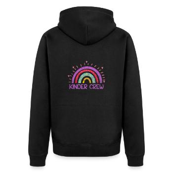 Kindergarten - Unisex Premium Bio Zip Hoodie - Schwarz - Hinten - Nico (187cm)