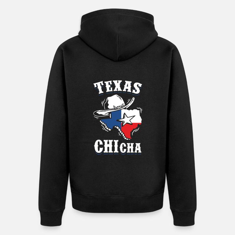 Texas - Unisex Premium Bio Zip Hoodie - Schwarz