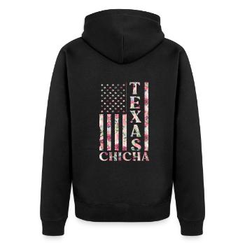 Texas - Veste à capuche bio Premium Unisexe - noir - Dos - Nico (187cm)