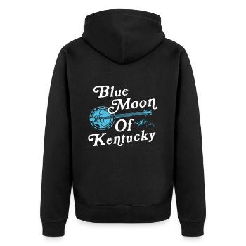 Banjo Shirts For Men Bluegrass Appalachia Folk - Unisex Premium Organic Zip Hoodie - black - Back - Nico (187cm)