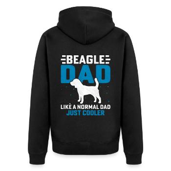 Beagle Dad comme un papa normal juste Cooler - Veste à capuche bio Premium Unisexe - noir - Dos - Nico (187cm)
