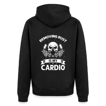 Car painter offer for coachbuilders - Unisex Premium Organic Zip Hoodie - black - Back - Nico (187cm)