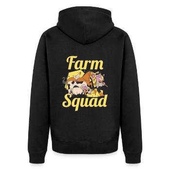 Farm Team Agriculture Farmer Farmer - Unisex Premium Organic Zip Hoodie - black - Back - Nico (187cm)