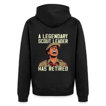 Camping Scouting - Funny Scout Guide - Unisex Premium Organic Zip Hoodie - black - Back - Nico (187cm)