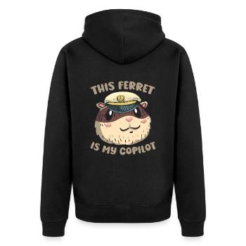 Copilote du putois furet - Veste à capuche bio Premium Unisexe - noir - Dos - Nico (187cm)