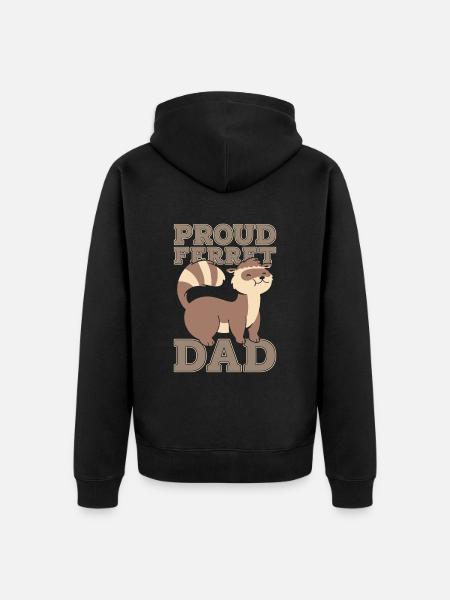 Ferret polecat daddy - Unisex Premium Organic Zip Hoodie - black