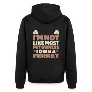Putois furet - Veste à capuche bio Premium Unisexe - noir - Dos - Nico (187cm)