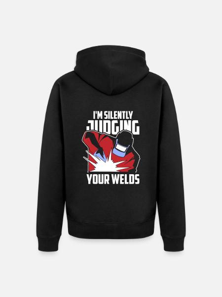 Welder Locksmith Humor - Unisex Premium Organic Zip Hoodie - black