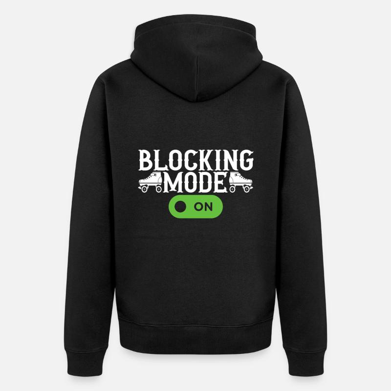 Roller Derby - Unisex Premium Bio Zip Hoodie - Schwarz